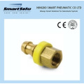 Reusable Braided Hose Brass Push-on Union Pneumatic Barb Pipe Fittings